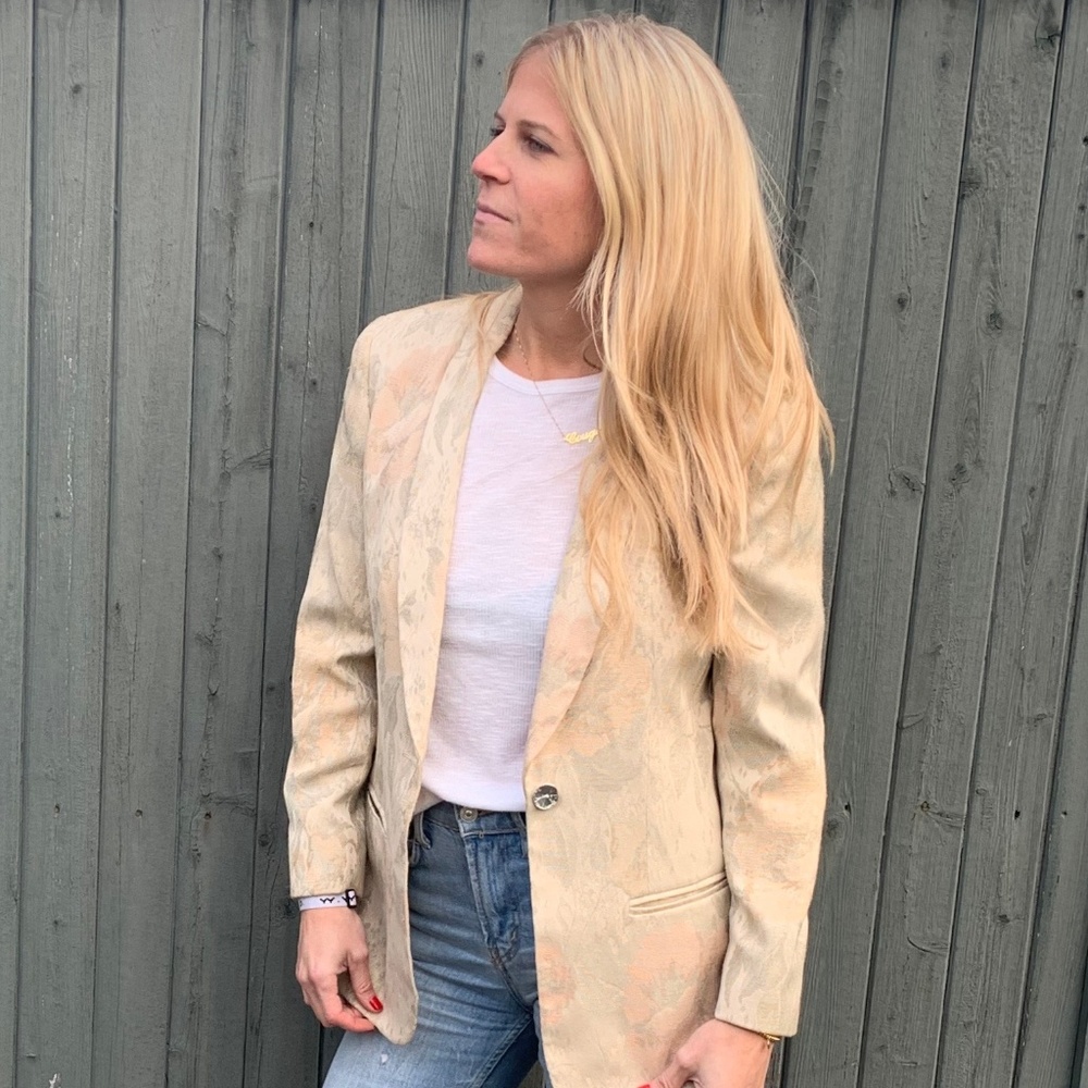 Vintage Floral Print 80's Blazer